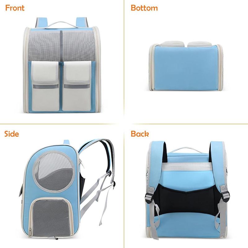 ZENITHMIND Sac à Dos de Transport pour Chat,Bleu