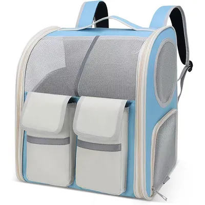 ZENITHMIND Sac à Dos de Transport pour Chat,Bleu