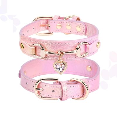 KPYTE Collier pour chat et chien en strass en forme de cœur