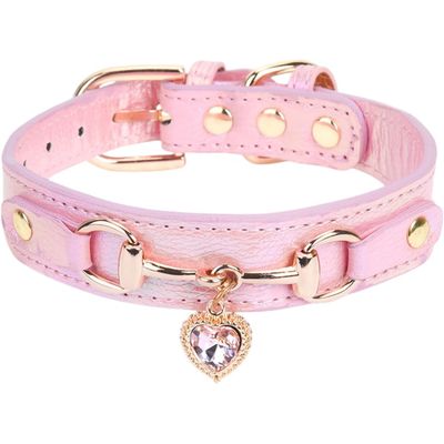 KPYTE Collier pour chat et chien en strass en forme de cœur