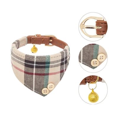 KPYTE Ensemble collier pour chien, bandana triangulaire et laisse