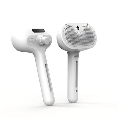 LovuPet Brosse Chien Chat à Vapeur, 3 En 1 Peigne De Massage En Spray-Blanc