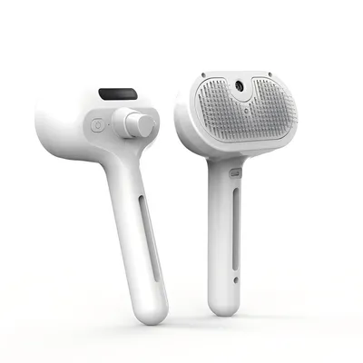 LovuPet Brosse Chien Chat à Vapeur, 3 En 1 Peigne De Massage En Spray-Rose