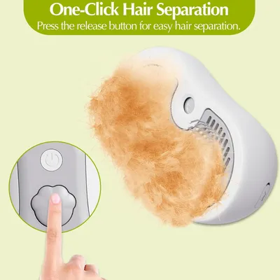 LovuPet Brosse Chat Vapeur Pour la Mue Avec Bouton de Nettoyage Facile