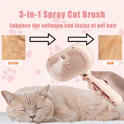 LovuPet Brosse à vapeur pour chat,peigne dépilatoire compagnie