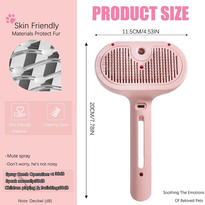 LovuPet Brosse à vapeur pour chat,peigne dépilatoire compagnie
