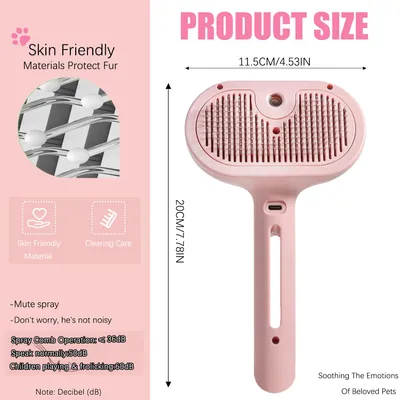 LovuPet Brosse à vapeur pour chat,peigne dépilatoire compagnie