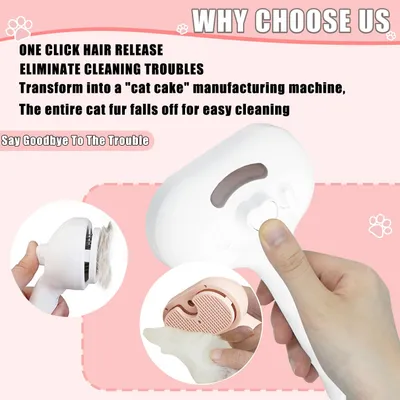 LovuPet Brosse à vapeur pour chat,peigne dépilatoire compagnie