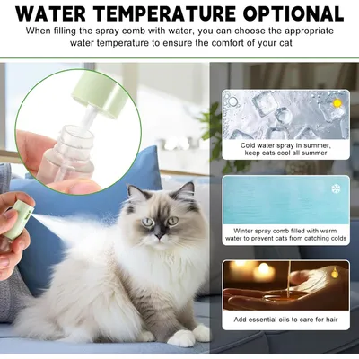 LovuPet Brosse pour chat avec bouton de déverrouillage, outil de massage