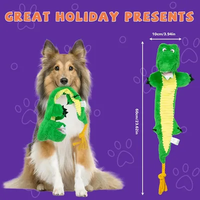 LovuPet Jouets pour chien froissés, peluche couinante