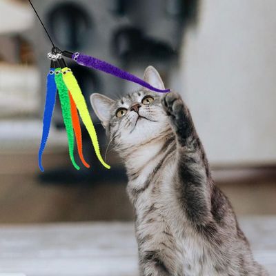 LovuPet 20 Stück Feder-Katzenspielzeug, Ersatz-Katzenspielzeug