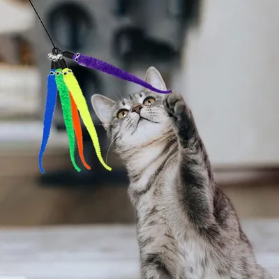 LovuPet 20 piezas de juguetes de plumas para gatos, juguete repuesto gatos