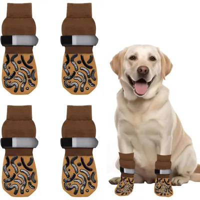 Chaussettes antidérapantes double face pour chien