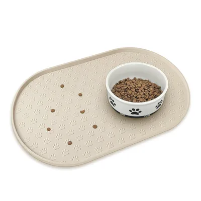 KPYTE Alfombrilla de alimentación para gatos y perros
