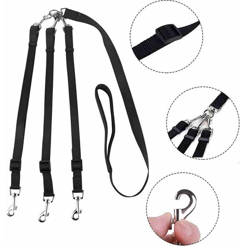 LovuPet Laisses pour Chien 3 en 1 Laisse,Multi-Animaux SéParateur De Laisse