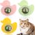LovuPet 3 Pièces Jouet Boule d'herbe à Chat Rotative à 360°
