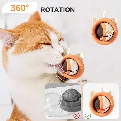 LovuPet Boule Herbe à Chat à Lécher,Jouet Boule d'herbe à Chat