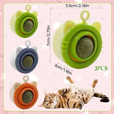 LovuPet Boule Herbe à Chat à Lécher,Jouet Boule d'herbe à Chat