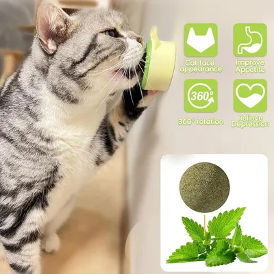 LovuPet Boule Herbe à Chat à Lécher,Jouet Boule d'herbe à Chat