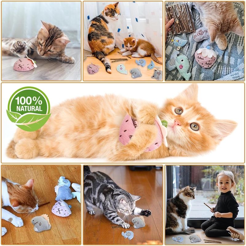 LovuPet Jouet pour Chat,Peluche pour Chat Jouets,Jouet Interactif pour Chat