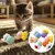 LovuPet Balles de jeu pour chat avec corde, griffoir avec clochette