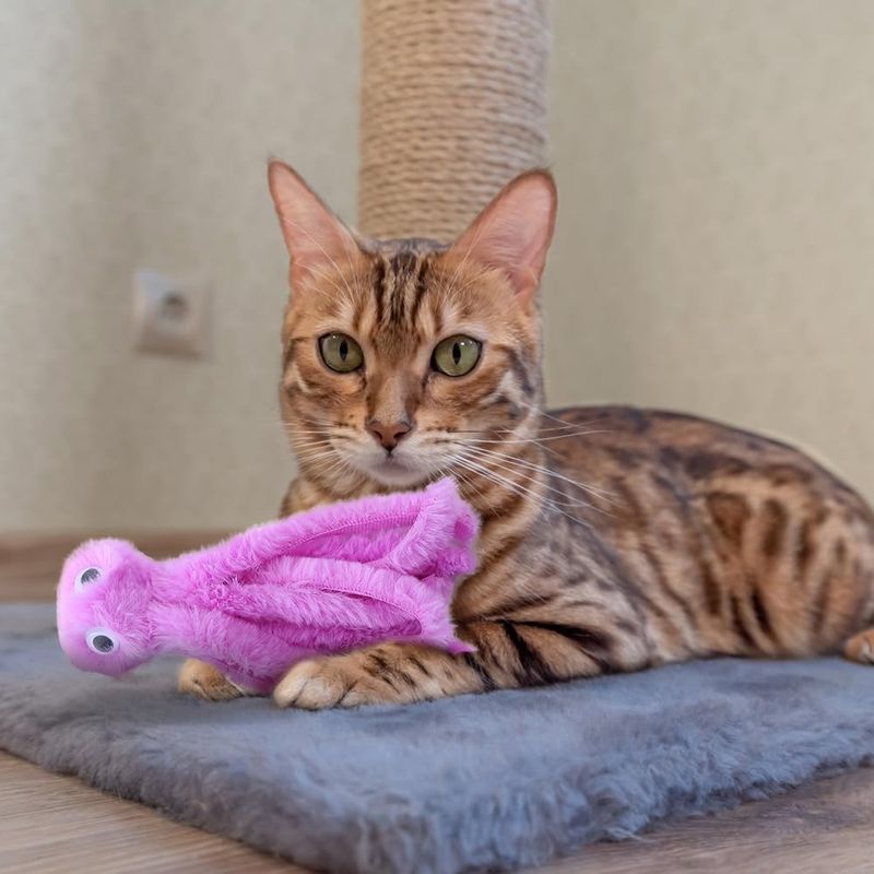 LovuPet 3 Pcs Jouets en Peluche pour Chat,Jouet Teaser en Forme de Poulpe