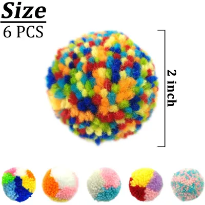 LovuPet Lot de 6 Jouets colorés pour Chat, Boules interactives pour Chat