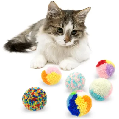 LovuPet Lot de 6 Jouets colorés pour Chat, Boules interactives pour Chat