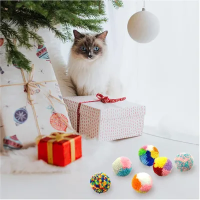 LovuPet Lot de 6 Jouets colorés pour Chat, Boules interactives pour Chat