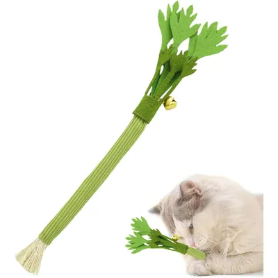 LovuPet Bâtonnets de céleri interactifs pour chats avec clochette