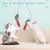 LovuPet 2Pcs Jouet Chat Interactif Souris Suspendue avec Queue à Plumes
