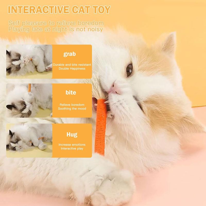 LovuPet Lot de 4 jouets à mâcher pour chat - Avec corde à mâcher