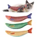 LovuPet Jouet Herbe a Chat, 3 Pièces Jouet pour Chat, Cataire Poisson Jouet