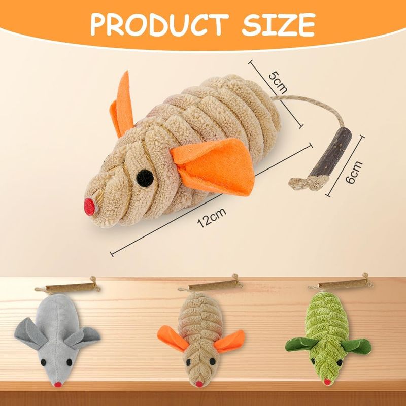 LovuPet Jouet Herbe a Chat, 3 Pièces Peluche pour Chat Jouets