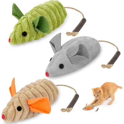 LovuPet Jouet Herbe a Chat, 3 Pièces Peluche pour Chat Jouets