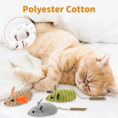 LovuPet Jouet Herbe a Chat, 3 Pièces Peluche pour Chat Jouets