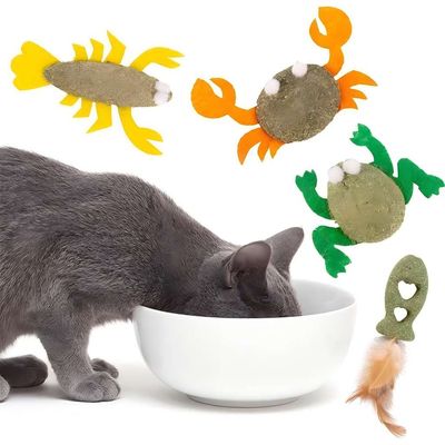 LovuPet Jouet de nettoyage des dents pour chat, balle à l'herbe à chat