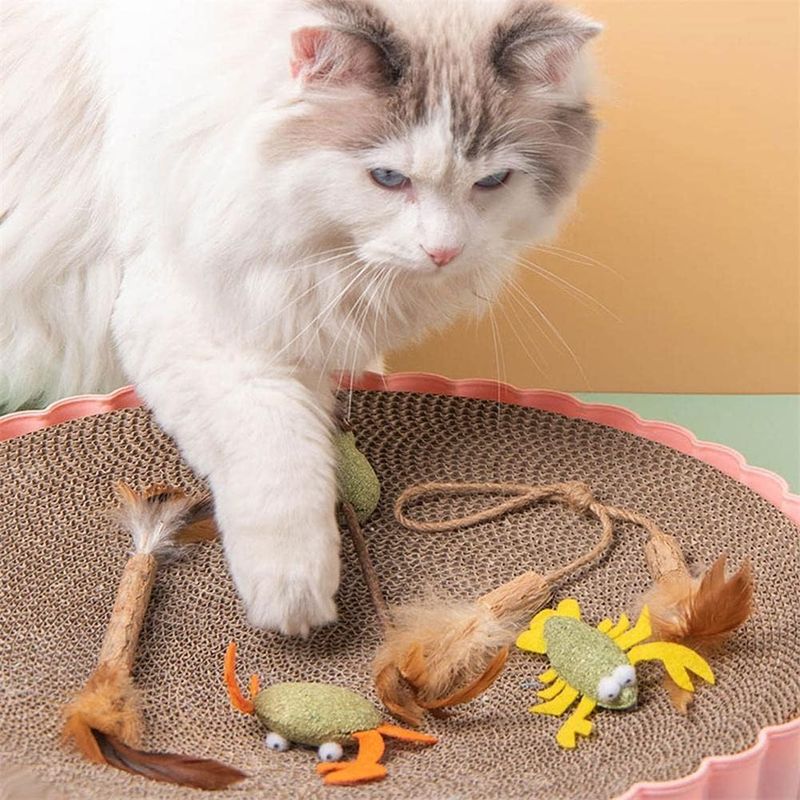 LovuPet Jouet de nettoyage des dents pour chat, balle à l'herbe à chat