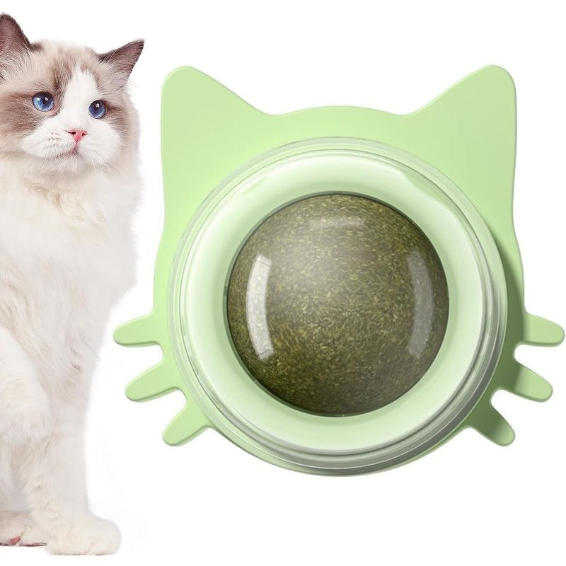 LovuPet Boule D'herbee À Chat Murale pour Chats,Boules D'herbee