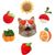 LovuPet Lot de 6 jouets interactifs pour chat en forme de fruits