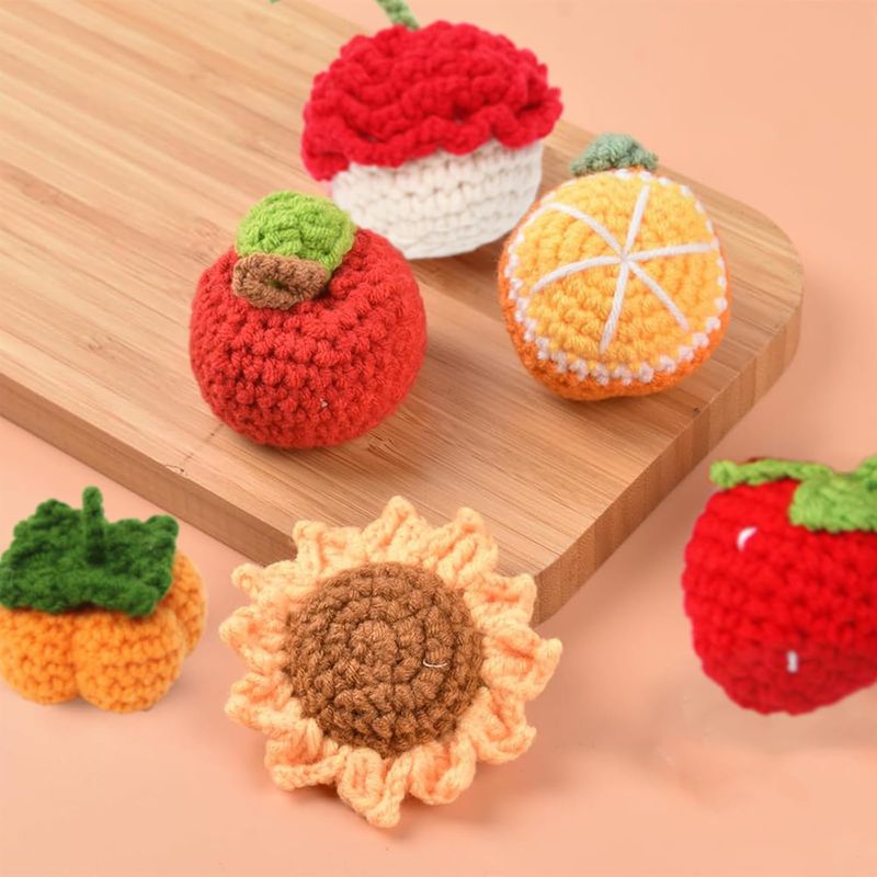 LovuPet Lot de 6 jouets interactifs pour chat en forme de fruits
