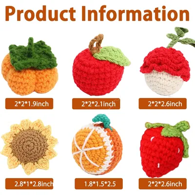 LovuPet Lot de 6 jouets interactifs pour chat en forme de fruits