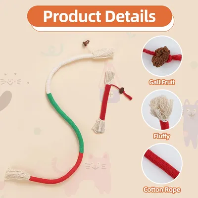 LovuPet 8 Pièces Jouet à Mordre en Corde à Herbe à Chat