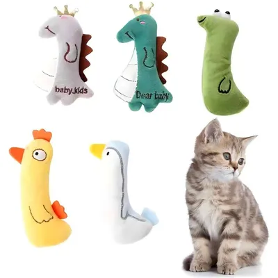 LovuPet 5 Pièces Jouet pour Chat,Herbe à Chat,Jouets en Peluche