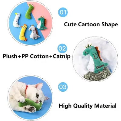 LovuPet 5 Pièces Jouet pour Chat,Herbe à Chat,Jouets en Peluche