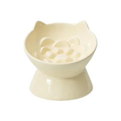 KPYTE Gamelle anti-étouffement pour chat Slow Food