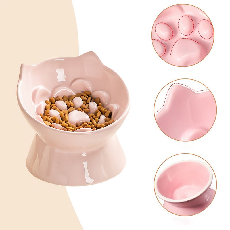 KPYTE Gamelle anti-étouffement pour chat Slow Food