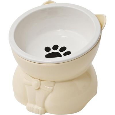 KPYTE Gamelle inclinée pour chat à pieds hauts
