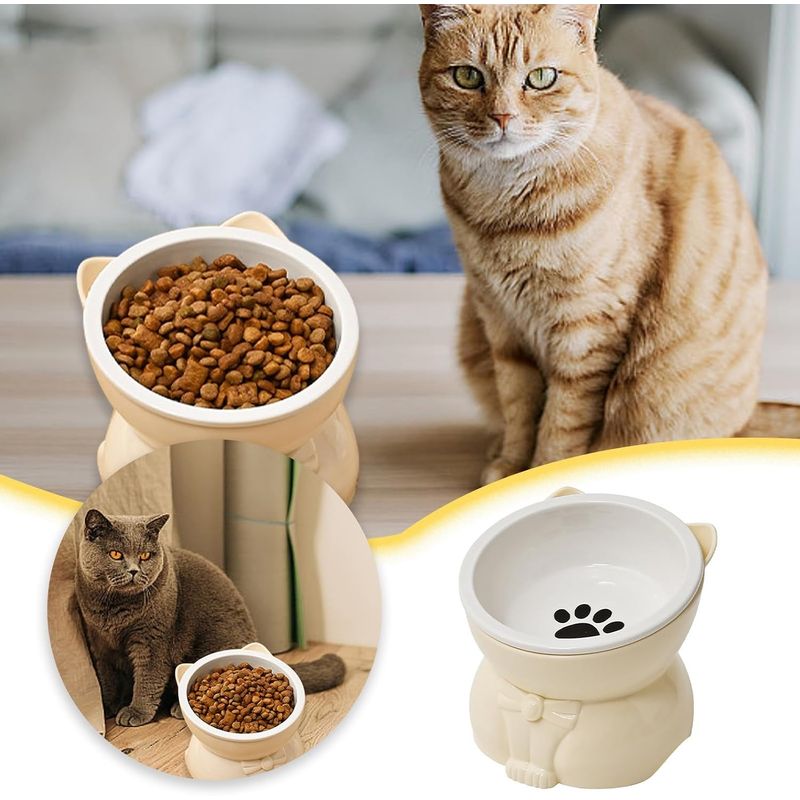 KPYTE Gamelle inclinée pour chat à pieds hauts