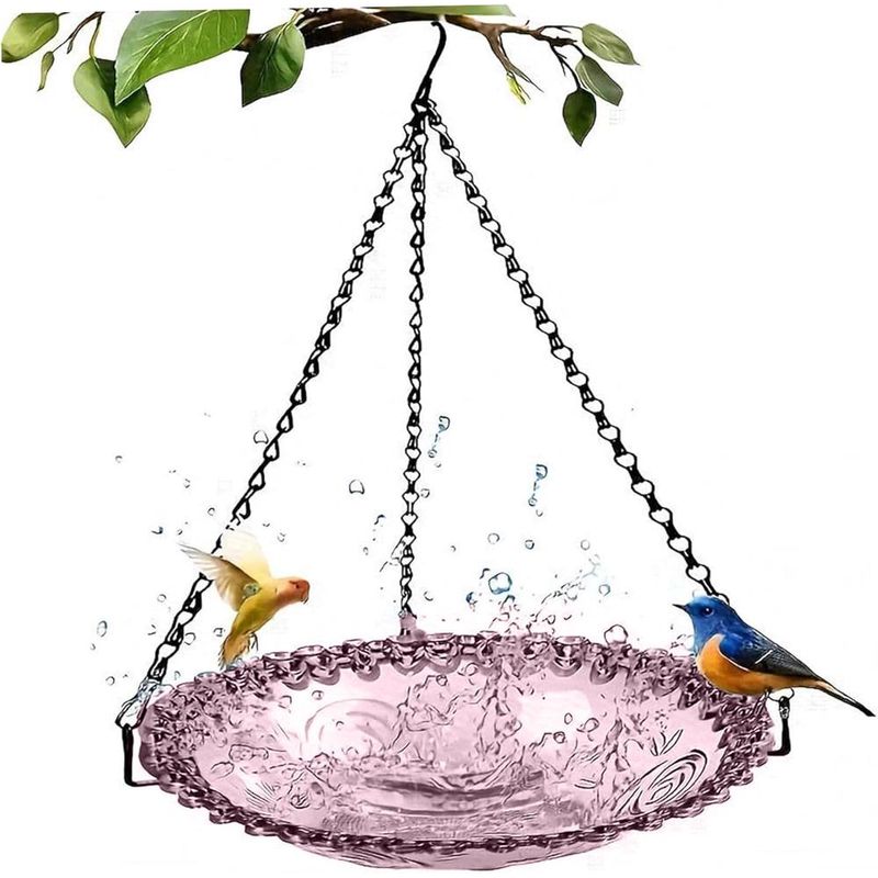 ZENITHMIND Baignoire à oiseaux à suspendre pour l'extérieur
